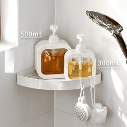Nuevo 2024 300/500 ml Dispensadores de jabón de baño Lotión recargable Soporte de gel de ducha de champú Dispensador de viajes portátiles de la bomba de baño vacío para
