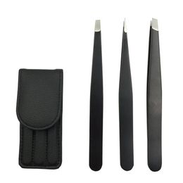 NIEUW 2024 3PCS/SET Professionele wenkbrauw Tweezers Wenkbrauw Haarverwijdering Klemmake -upsets Wimelash Extension wimper Tweezers Beautyfor Hair voor