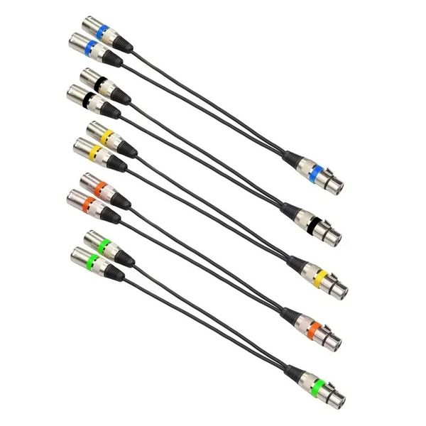 Nouveau 2024 3pin xlr Jack femelle à double 2 filet mâle Splitter 30cm câble adaptateur fil pour l'amplificateur en haut-parleur mixeur de casque pour son pour le son pour