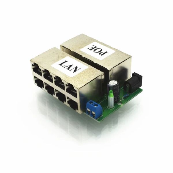 Nuevo 2024 4 LAN+4 POE (8 LAN+8 POE) Puertos pasivos Adaptador Potencia sobre Ethernet Poe Módulo Inyector DC 9-48V Cámara IP Poe S3 S4