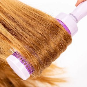 NOUVEAU 2024 4 Tailles outils de style salon professionnel Round Hair Peigt Hairdressing Curling Hair Brushes Pougl Céramique Iron Barrel Comb pour céramique