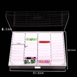 Nouveau 2024 44 grilles fausses pointes à ongles support de couleur pour les ongles décor art et vernis à ongles, la boîte de rangement de l'organisation est parfaite pour les ongles faux