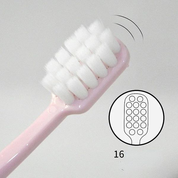 Nouveau 2024 4pcs Bristle Soft Bristle Brosse de dents orale Nano Brush Black Head Eco Nylonbrush Oral Care Detrant Cleaning Drop Expédition