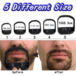 new 2024 5Pcs/set Men Beard Styling Tool Men Beard Goatee Shaving Template Beard Shaving Face Care Modeling Grooming Gift for Husband for