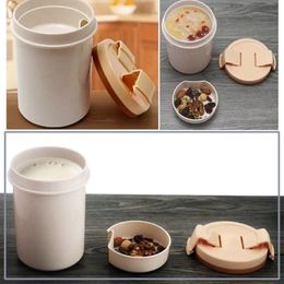 NIEUW 2024 600 ml milieuvriendelijke tarwe stengel draagbare voedsel thermoslunchbox verdikte lekvrije soep cup magnetron lunchbox keukengereedschap