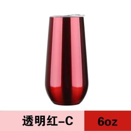new 2024 6oz/180ml Creative Eggshell Vacuum Flask 304 Stainless Steel Red Wine Glass Big Belly Egg U-shaped Vacuum Beer Mug for creative for