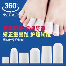 Nouveau 2024 6pcs / lot gel silicone Gel Little Toe Tube Corns BLISTERS Correcteur Pinkie Protecteur Gel Bunion Toe Protection des doigts Gel Gel pour orteil