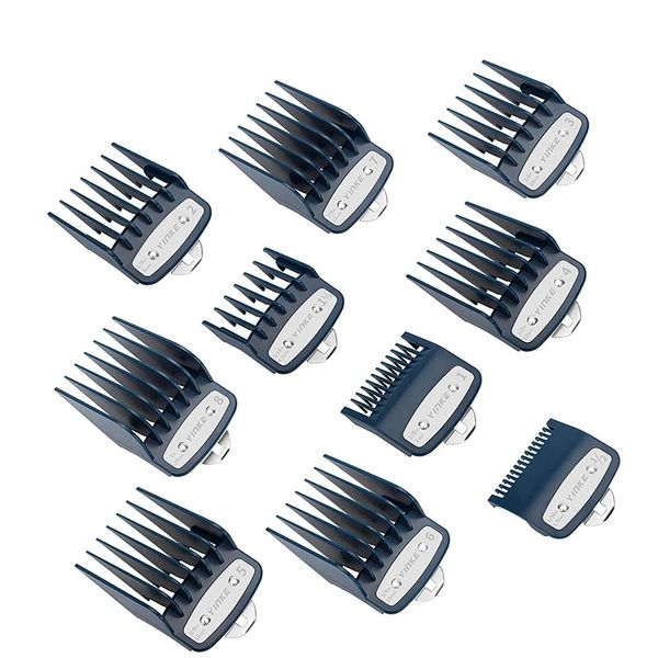 Nouveau 2024 8/10 PC CLIPPER LIMITE LIMBRE Guide de peigne Attachement Taille Barber Remplacement 3/6/10/13/16/19/22/25/1,5 / 4,5 mm Clipper Attachements