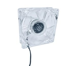 Nieuwe 2024 80mm PC -computer 80 mm Mute koelventilator met 4ea LED 8025 8 cm stille DC 12V LED Luminous chassis molex 4D -plug axiale ventilator zeker, hier