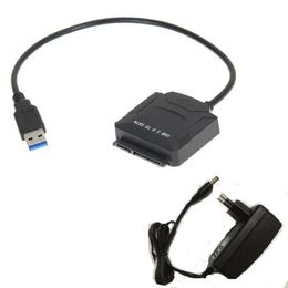 NIEUW 2024 ANPWOO 2.5/3,5 inch computer Hard Drive Data Cable SATA naar USB 3.0 Easy aandrijfkabel met stroomadapter- voor ANPWOO SATA naar USB 3.0