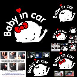 Nouveau 2024 Auto Electronics Funny Car Styling 3D Cartoon autocollants bébé en voiture AVERTISSEMENT CURTTEUR DE LA VOITURE ACCESSOIRES DE CAR CAR THALLE