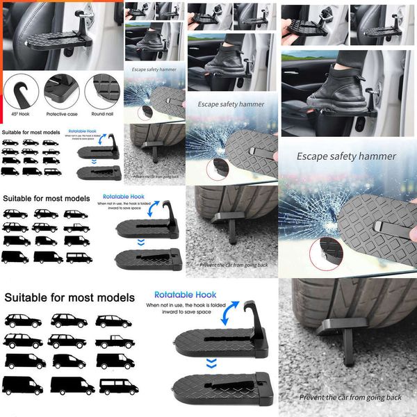 Nouveau 2024 Auto Electronics Universal Foldable Auxiliary Pedal Toit pédale pliable Véhicule pliant Pliage étanche à pied Perges de voiture Easy Access