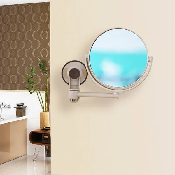 Nuevo espejo de baño 2024 cosmético 1x/3x Aumento de la taza de succión Magno ajustable baño de doble cara para el maquillaje de espejo de baño para