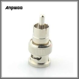 NOUVEAU 2024 BNC Male Plug à RCA Male Jack Adapter Connecteur coaxial CCTV ACCESSOIRES DE CAMERIE CCTV DURABLE BNC RCA ANPWOO BNC06 JR B9 pour coaxial