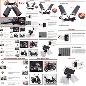 Nouveau 2024 Car Electronics Motorcycle Handles chauffés Grips ATV Motage de chauffage de guidon de motoneige Kit plus chaud pour Suzuki Yamaha Wheel de direction chauffée 12V Universal