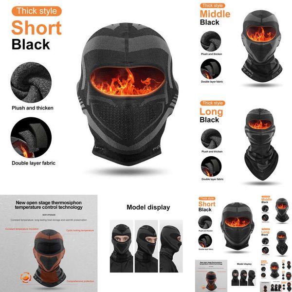 Nuevo 2024 Electrónica de automóviles Invierno Balaclava Balaclava Gat Ciclismo Avistable Deporte al aire libre Tapa de cara completa Bufanda de motocicleta Finer de casco para hombres para hombres