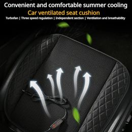 NIEUW 2024 Auto -ventilatiekussen kussen Single Piece Summer USB Koeling Air Ventilatie Warmte Dissipatie Truckkussen Kantoor Stoel voor USB Koelkussen