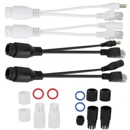 Nuevos conectores de computadora 2024 Jack DC 12 V Energía sobre Ethernet Pasivo Adaptador Poe Cable Divisor Inyector de computadora impermeable Cable12V DC para