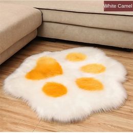 new 2024 Cute Cat Paw Bear Foot Cushion Animal Footprint Shape Soft Plush Carpet Home Sofa Table Floor Mat Bedroom Decorative Carpet 2021
