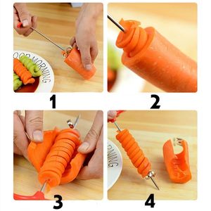 Nieuwe 2024 Cutter Knives Cleaver Keuken Keukenaccessoires Handmatig Roller Spiraal Radijs Aardappelgereedschap Groentefruit Snijvaart voor handmatige groentesnijder