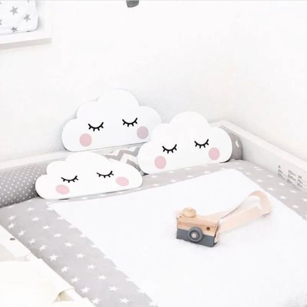 Nuevo 2024 Nubes decorativas de conejo Pegatinas de pared Niños Pegatinas de pared de la pared del dormitorio Bebino Pegatinas de pared del hogarpara