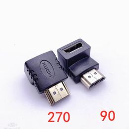 Nouvelle tête de conversion directe 2024 90 degrés 270 degrés à angle droit compatible HDMI mâle à femelle hd mini / mirco révolution - pour la pangle droite