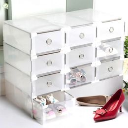 Nouveau 2024 Boîte de rangement en plastique pliable épaississer les vêtements de caisse de chaussures Drawers Duir de rangement clair Organisateur de rangement pour la maison Save Space Accessoires pour pour