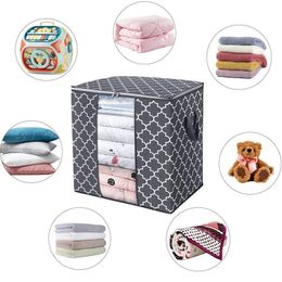 Nieuwe 2024 opvouwbare opbergdoos draagbare kleding organizer Tidy Pouch koffer niet-geweven huis opbergdoos quilt opslagcontainerzak doos