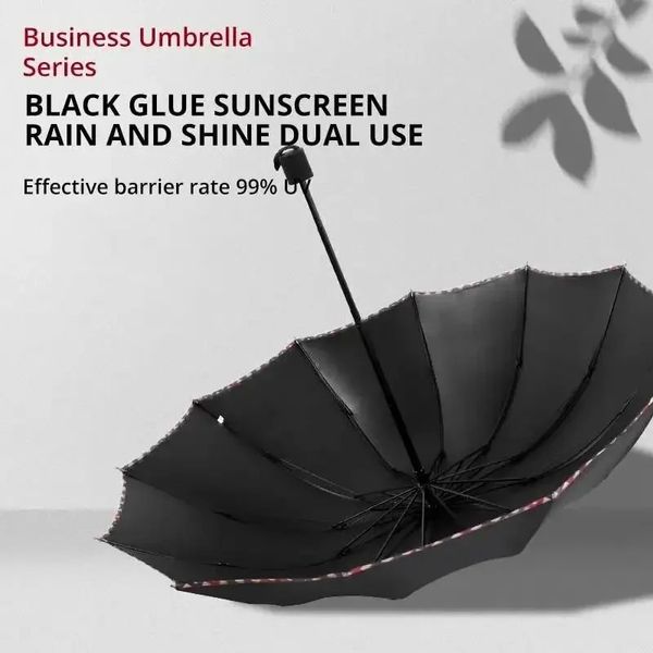 Nouveau parapluie pliant 2024 Ten os du vent étanche résistante à la vent.