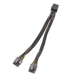 Nouveau câble adaptateur GPU 2024 GPU PCIe 8 broches Femelle à double 2x8 broches Male PCI Express Extension Câble d'extension d'alimentation avec 25 cm pour PCIe pour PCI