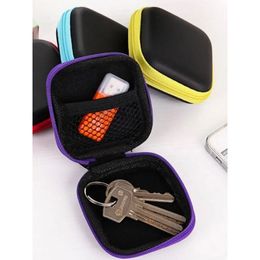 Nuevo 2024 Caso de almacenamiento de cable de datos de auriculares Cargador de energía Potencia Banco Rectangular Box Eva Zipper Bag Pocket Pouch1.Bolsa con cremallera de Eva para auriculares