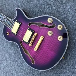 Nouveau 2024 Jazz Hollow 335 Guitare électrique Violet