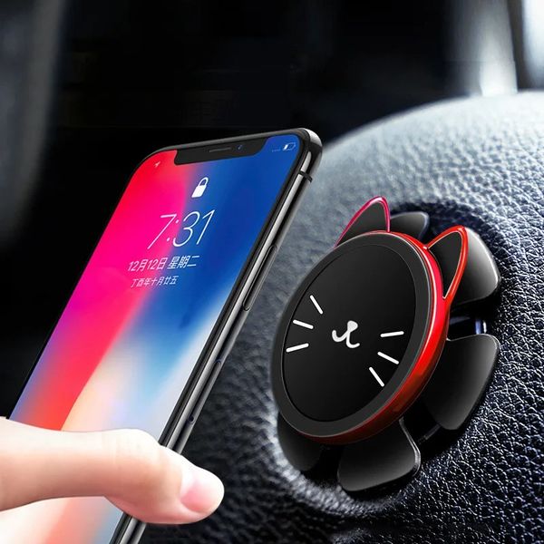 Nouveau porte-téléphone magnétique 2024 dans le support de voiture Magnet de téléphone portable support de voiture Magnétique pour téléphone pour iPhone 12 Pro Max Samsung 