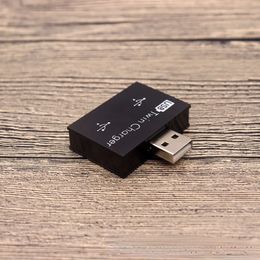 Nieuwe 2024 Mini Portable USB Hub naar 2 Port Charger Hub Adapter USB Splitter voor telefoon Tablet Computer USB Hub Charger Adapter2.voor draagbaar