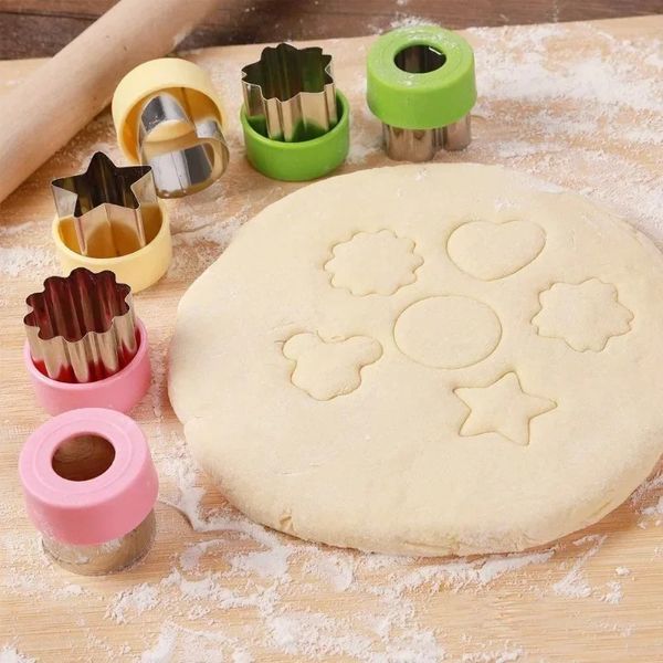 nuevos cortadores de forma de fruta de vegetales 2024 juego para niños DIY Lindas galletas de galletas Cortadores de animales Moldas para niños DIY