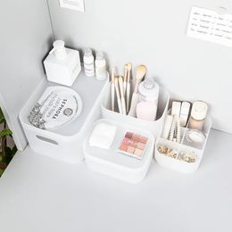 Nieuwe 2024 Multifunctionele sieradenopslagbox Make-up cosmetica Organisator Opslag Matte compartiment met deksel cosmetische doos maskeropslag