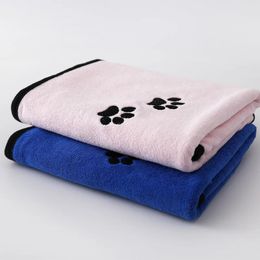 NUEVA 2024 nuevas toallas absorbentes para perros gatos de moda toalla de baño nano fibra de toalla de baño de secado rápido tela de tela de tela para mascotas toalla de baño para perros