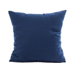 Nuevo 2024 Nuevo poliéster a cuadros Polyéster de algodón de algodón de algodón de almohadilla de almohada azul marino silla azul sofá decoración del hogar cubierta de almohada 1. para marina