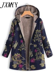 Nouveau 2024 nouvelles femmes hiver chaud veste à capuche florale fleur imprimé à capuche Vintage surdimensionné manteaux hiver rembourré veste femmes Parkas