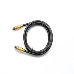 Nuevo 2024 OD6.0 mm Cabeza de audio dorada Audio óptica Cable de fibra óptica Toslink Audio Cable Digital Fibra óptica Interfaz de audio Transmisión de audio para