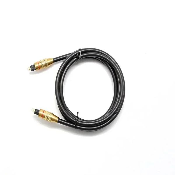 NOUVEAU 2024 OD6.0 mm de tête plaquée or Câble de fibre optique Toslink Câble audio numérique Fibre optique Interface côté audio transmission pour