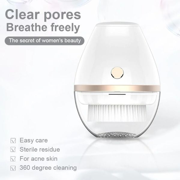 NOUVEAU 2024 Nettoyage de visage électrique professionnel Nettoyage pour le visage Nettoyer pour le visage Clean à poitrine Noir Noir Acné Remover Face Deep Cleaning Bross