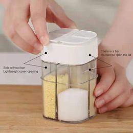 NIEUW 2024 Zout- en peper Shakers Spice Container Plastic bevat geen BPA -bus set keukenkruidorganisator Jar Kitchen Gadget Set
