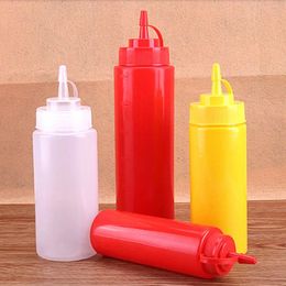 Nieuwe 2024 SAUS FLOSS Kookgereedschap Plastic Squeeze Bottle Olijfolie Opslagpot Jar Comple Dispenser Azijn Accessoires - Voor - -