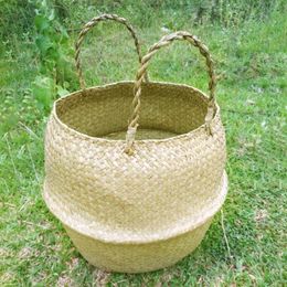 NIEUWE 2024 ZEEWEED Wicker Basket en Rattan hangende bloemenpot voor het opslaan van vuile kleding en andere opslagbehoeften op een schattige en functionele manier