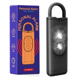 Nueva Alarma de seguridad de sirena 2024 para el llavero para mujeres con 130 dB SOS LED LIGA Alarmas personales de seguridad personal Alarma130DB