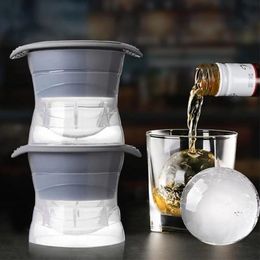 NIEUW 2024 Siliconen bol Ice kubus schimmel keuken stapelbare langzaam smeltend diy ijsbal ronde gelei maken mal voor cocktail whiskydrankje voor