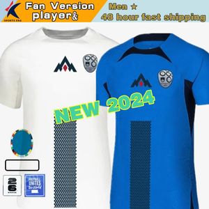 Nouveau 2024 Slovénia Soccer Jersey 24 25 Équipe nationale Home Blanc à l'extérieur Blue Benjamin Sesko Jan OBLAK JAKA BIJOL SANDI LOVRIC FOOTBOY Shirts