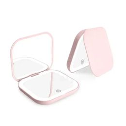 Nouveau miroir de vanité pliant 2024 Small Handheld Pliage Prace qualification et compact pour un miroir compact pratique pour un petit miroir pliant à main