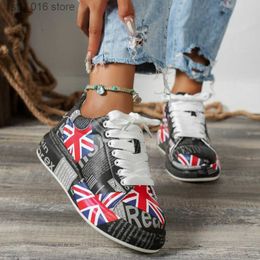 NUEVO 2024 Sneakers Pinteed Pinteed Casual Fashion Graffiti Graffiti Sports For Women Flat PU Leates Ladies Carrete T230826 164